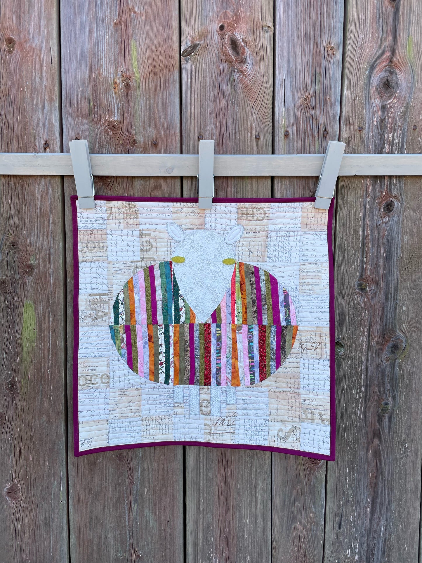 wall hanging with sheep