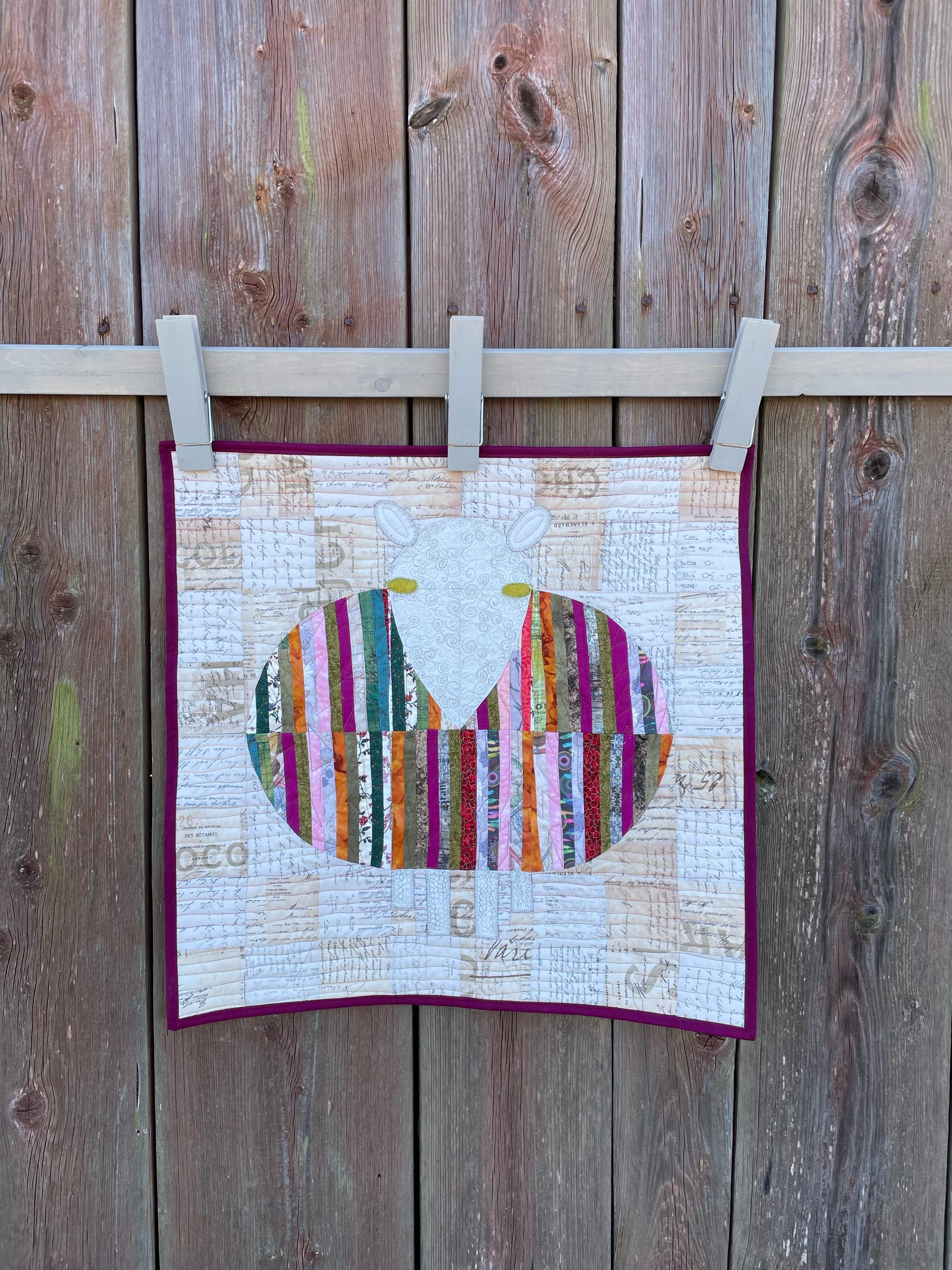 wall hanging with sheep