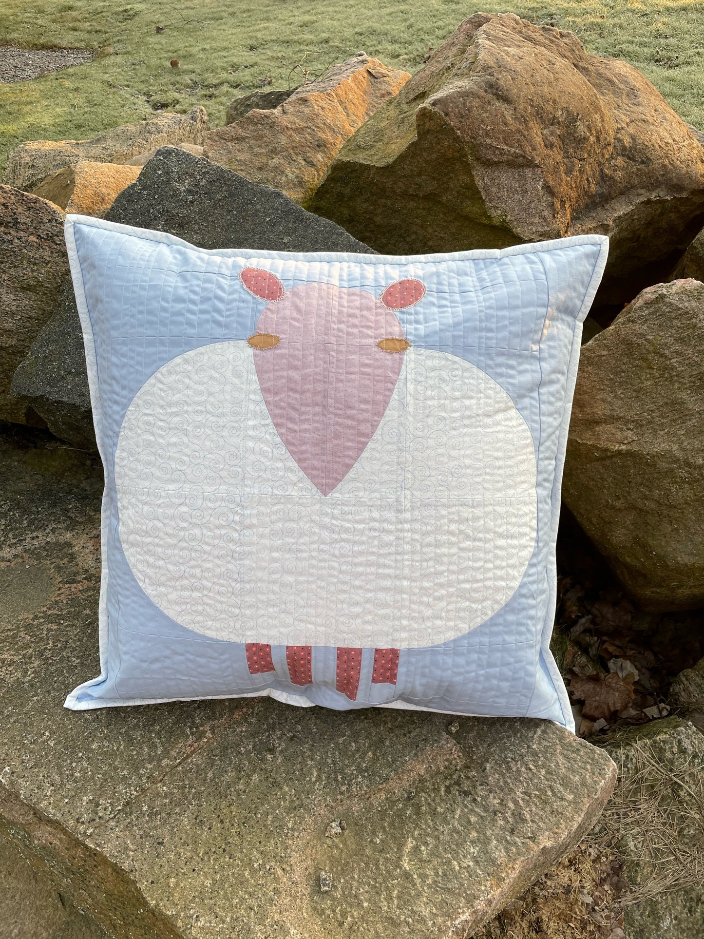 large pillow with sheep