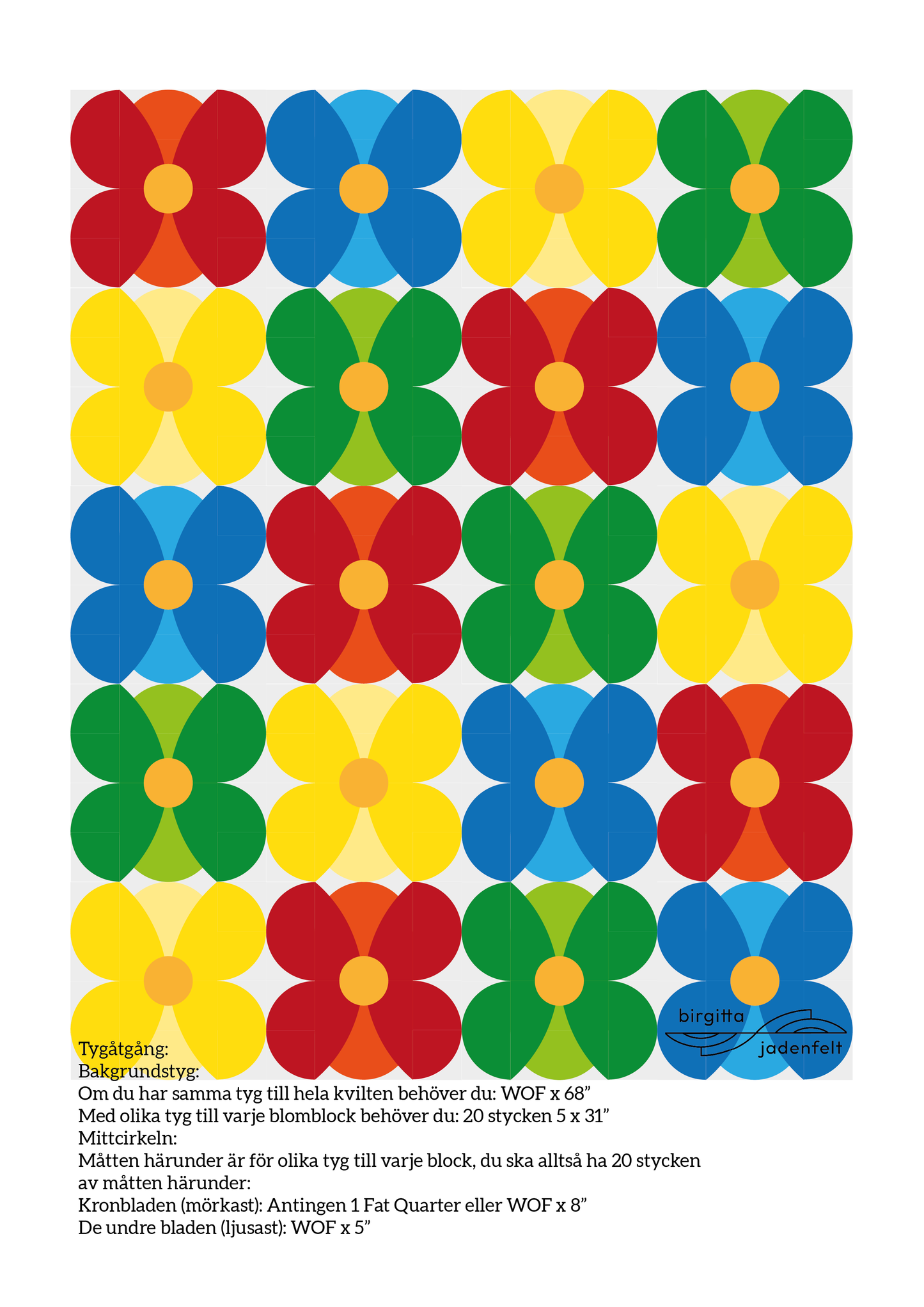 Drawing of quilt pattern