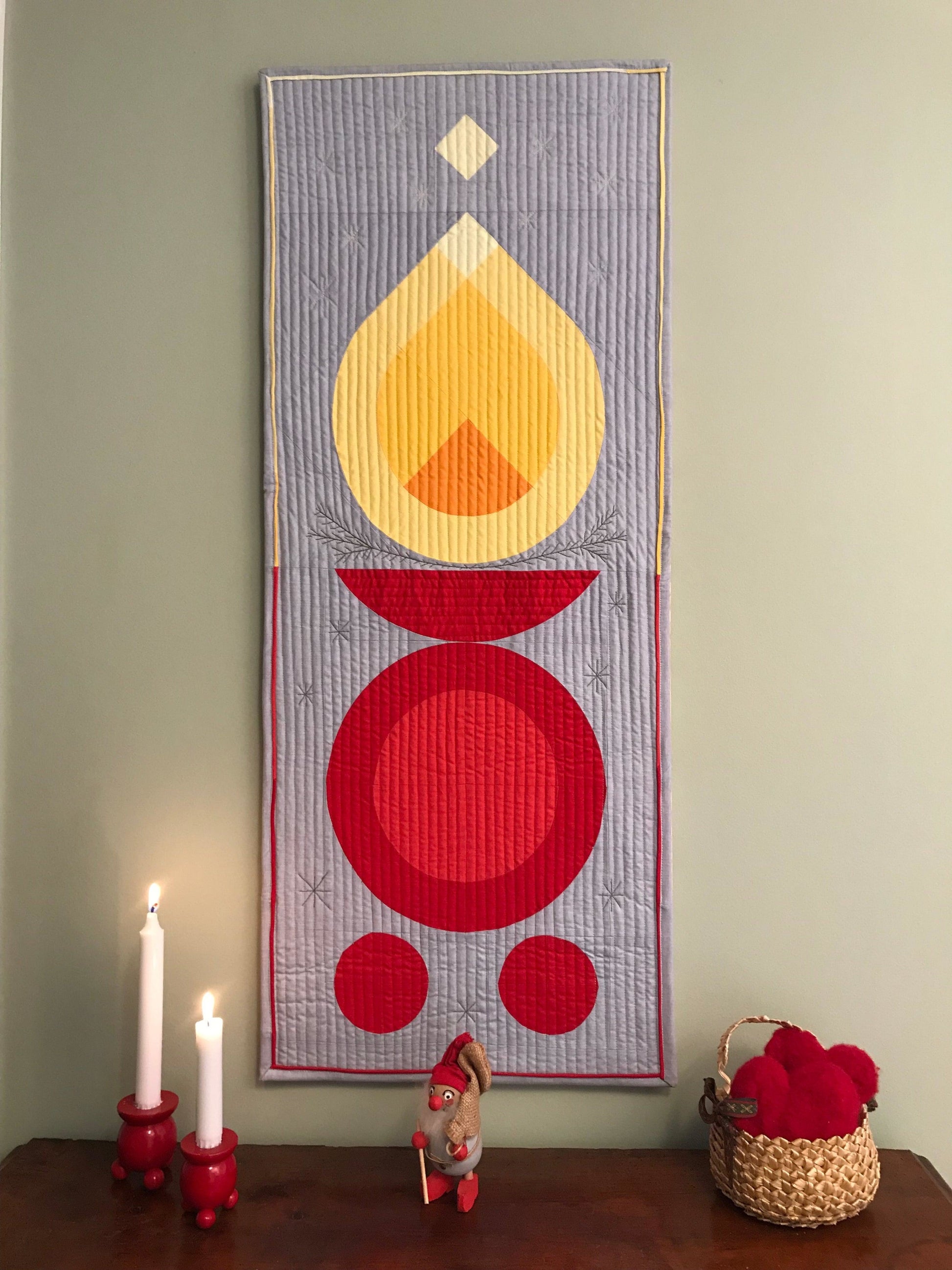 wall hanging and christmas ornaments