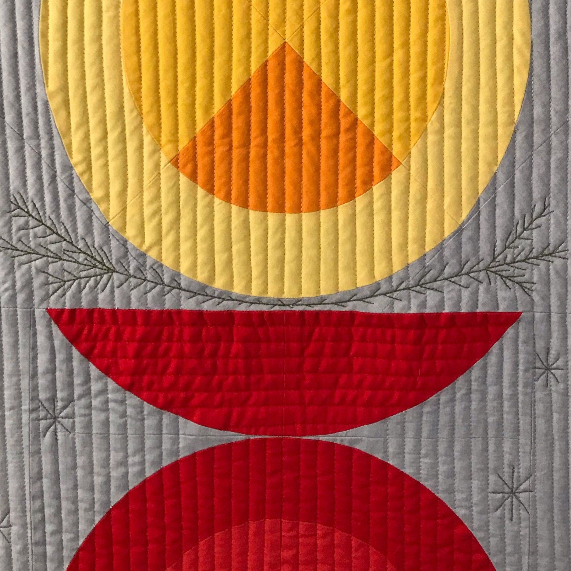 Close up on the quilting.