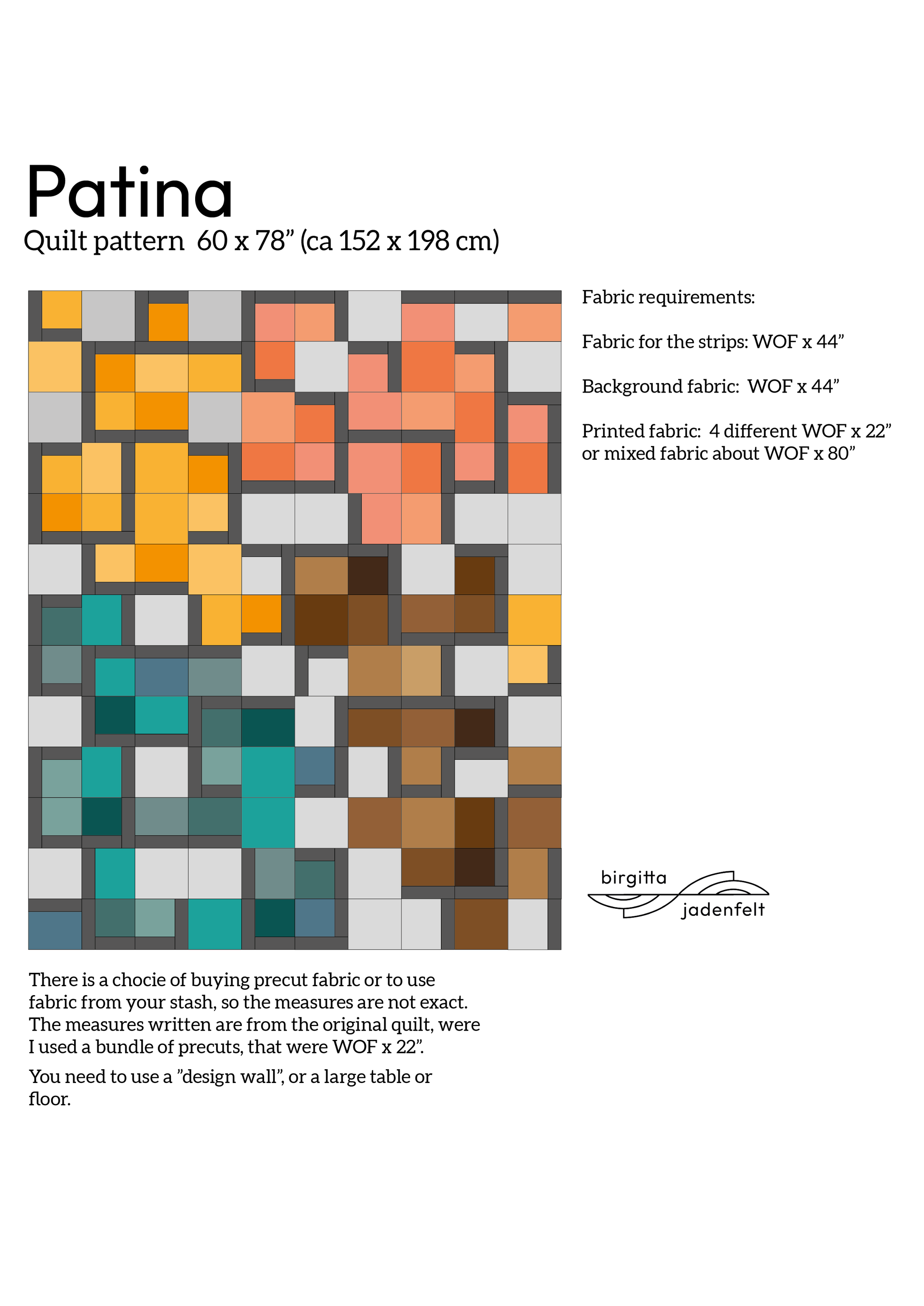 Fabric requirements in English.