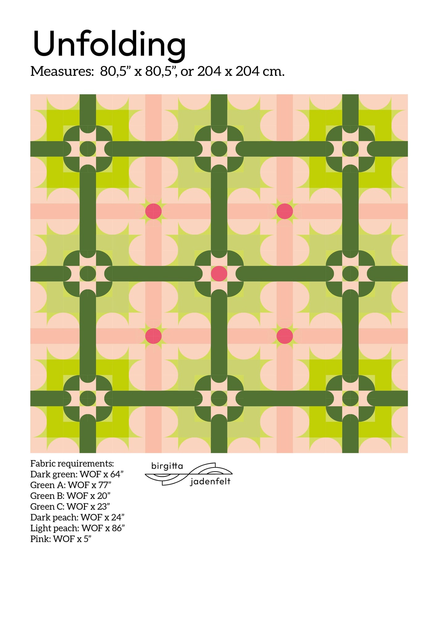 Fabric requirements in English.