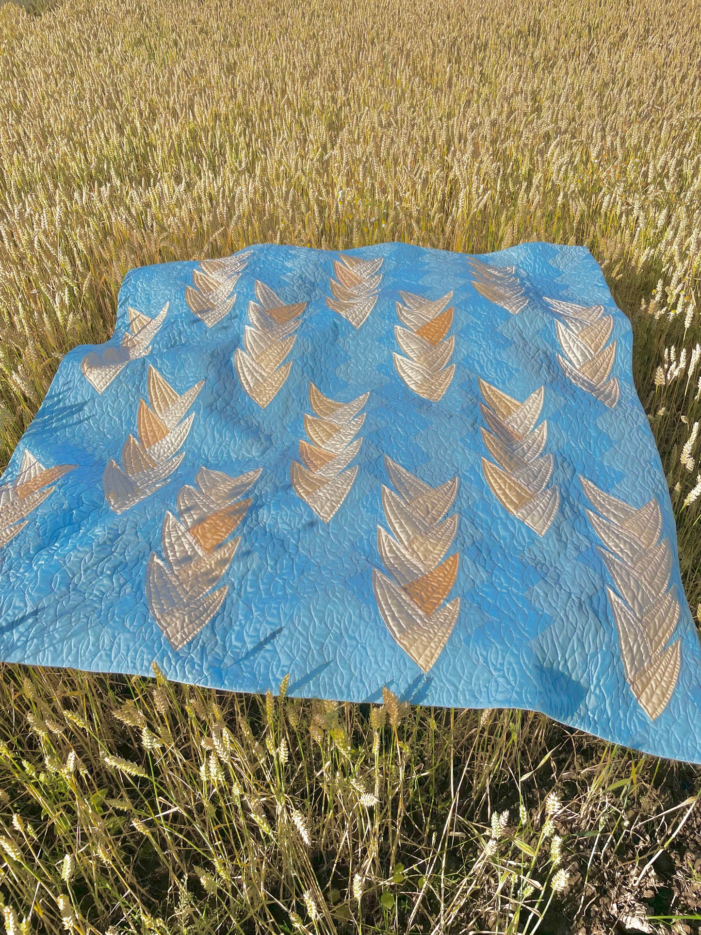 Quilt in field