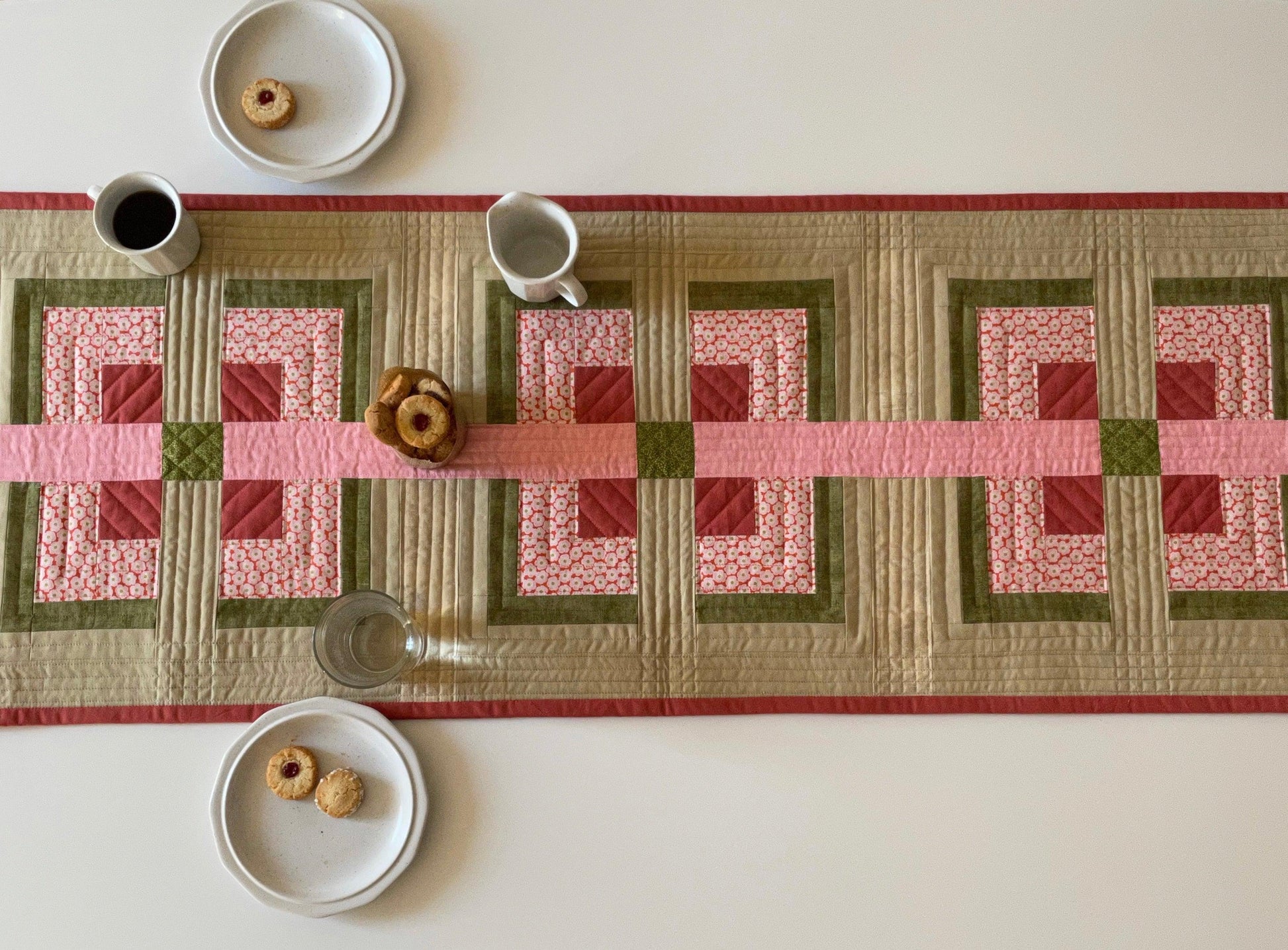 Table runner with swedish "fika"
